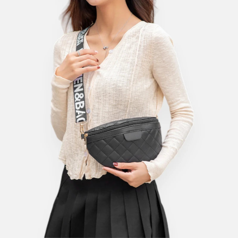 Sac banane cuir matelassé à bandoulière Odette