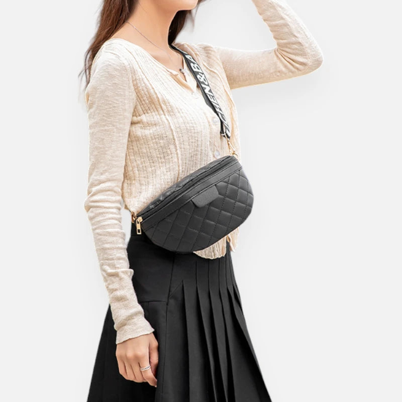 Sac banane cuir matelassé à bandoulière Odette