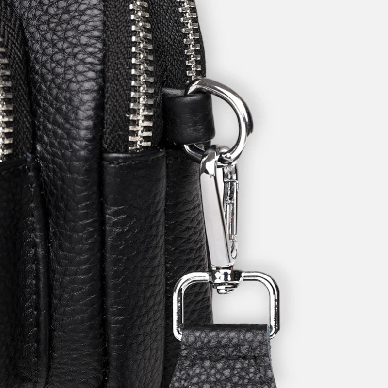 Sac banane cuir rectangulaire à bandoulière Sophie