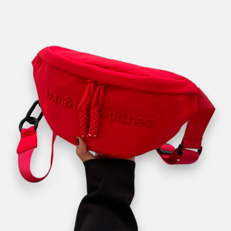 Grand sac banane cuir tendance à bandoulière Pauline