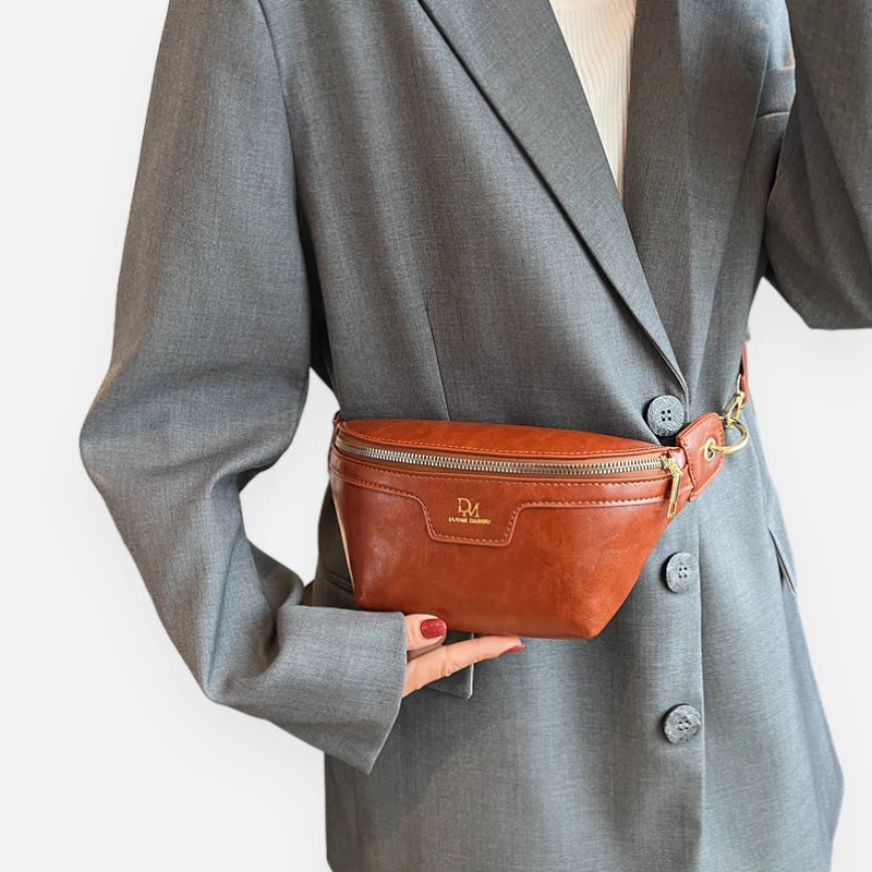 Sac banane cuir chic à bandoulière Margot