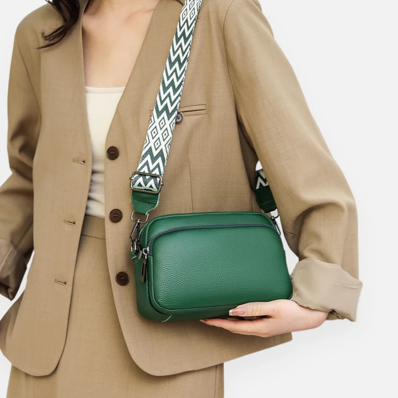 Sac banane cuir chic rectangulaire à bandoulière Delphine