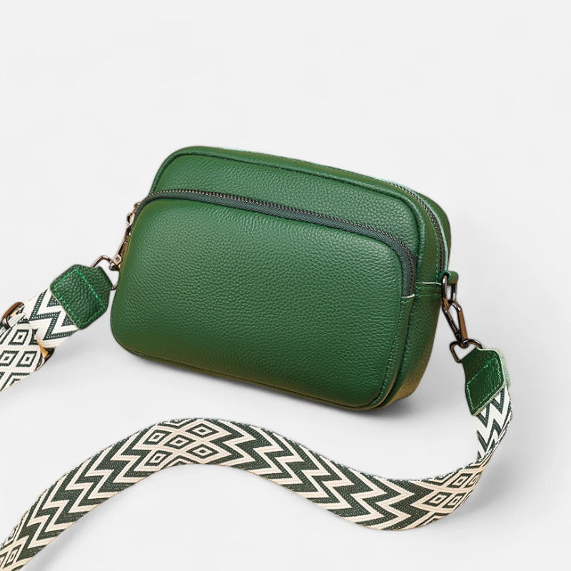 Sac banane cuir chic rectangulaire à bandoulière Delphine