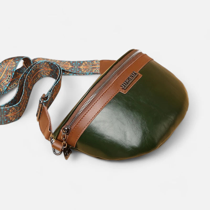 Sac banane cuir chic à bandoulière Geneviève