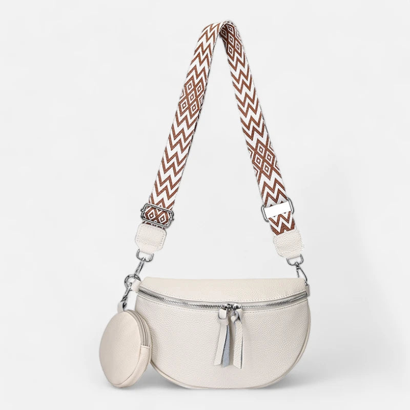 Sac banane cuir à bandoulière avec porte-monnaie Camille