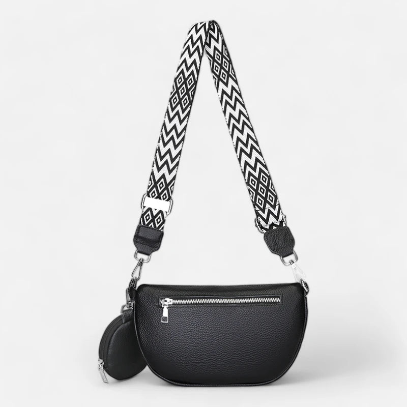 Sac banane cuir à bandoulière avec porte-monnaie Camille