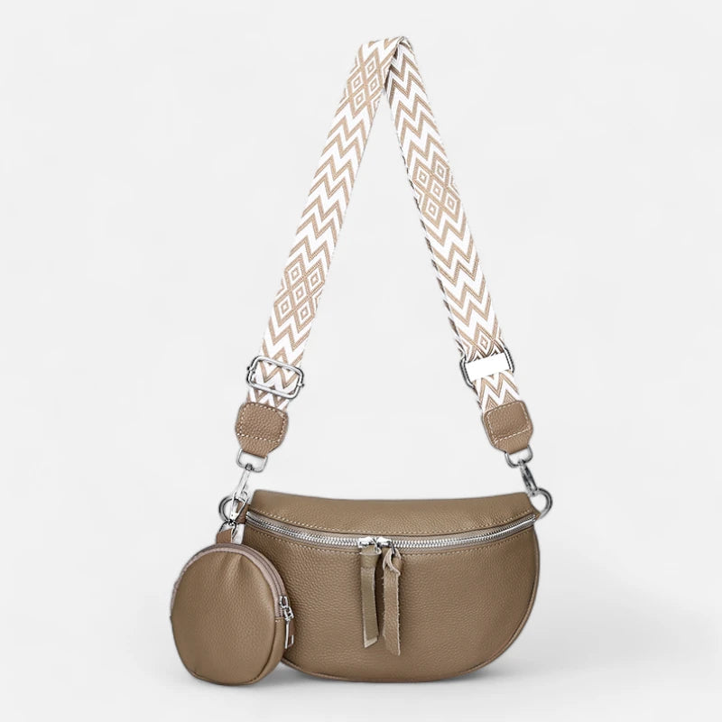 Sac banane cuir à bandoulière avec porte-monnaie Camille