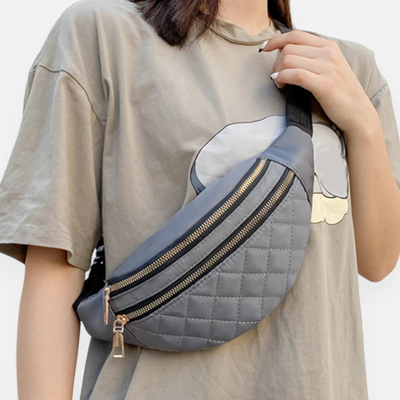 Sac banane cuir chic matelassé Delphine