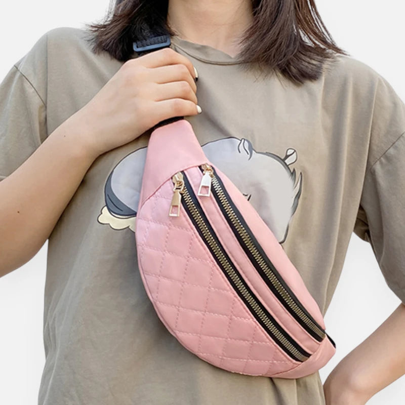 Sac banane cuir chic matelassé Delphine