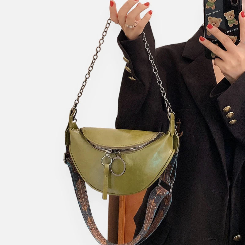 Sac banane cuir chic à bandoulière Émilie