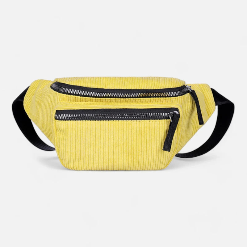 Sac banane velours côtelé tendance Fiona