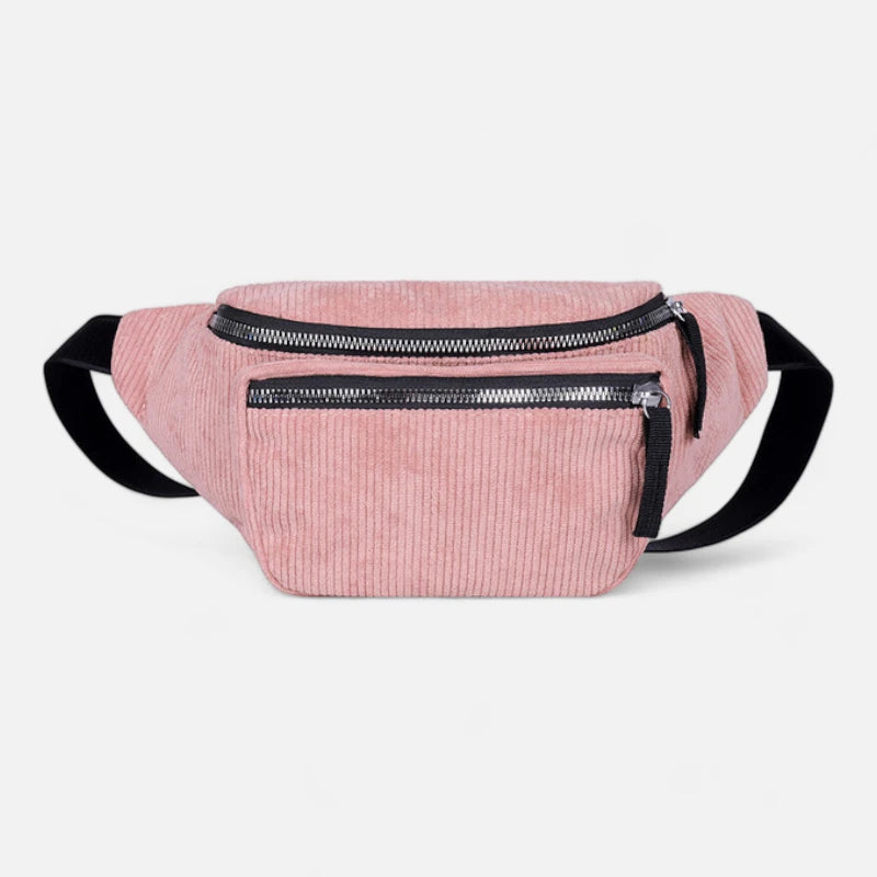 Sac banane velours côtelé tendance Fiona