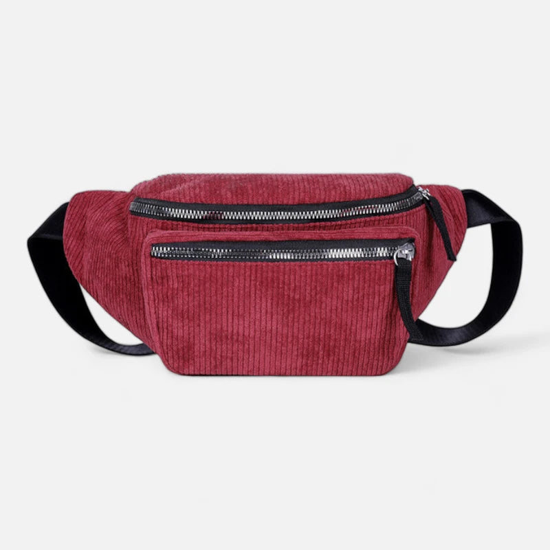 Sac banane velours côtelé tendance Fiona