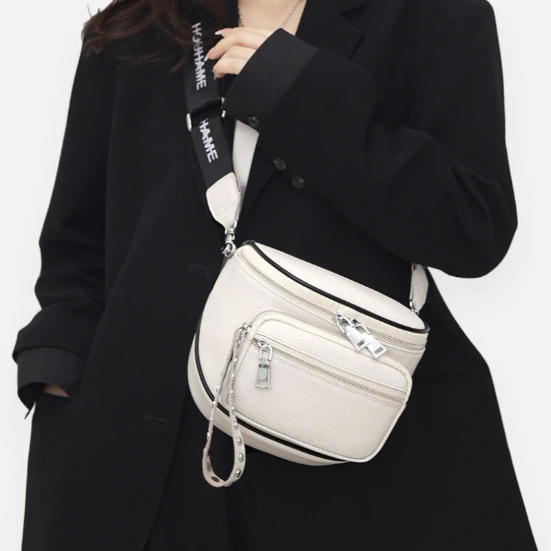 Sac banane cuir chic à bandoulière Léa