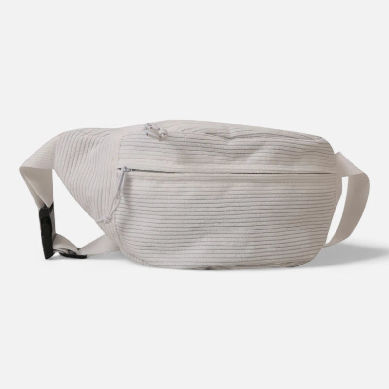 Grand sac banane en velours côtelé Adèle