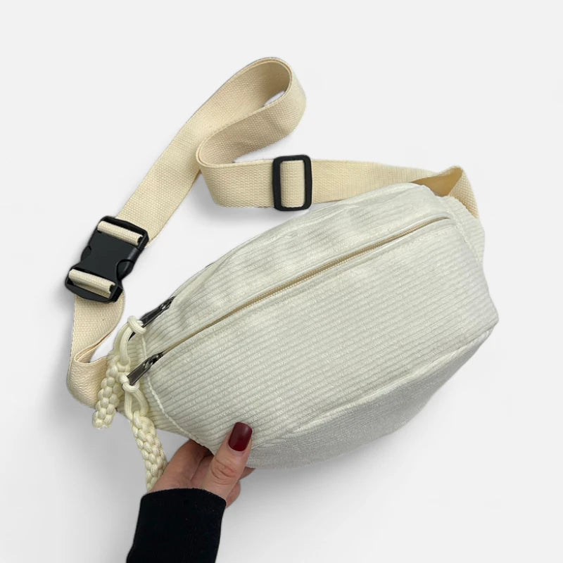 Sac banane velours côtelé tendance Alice