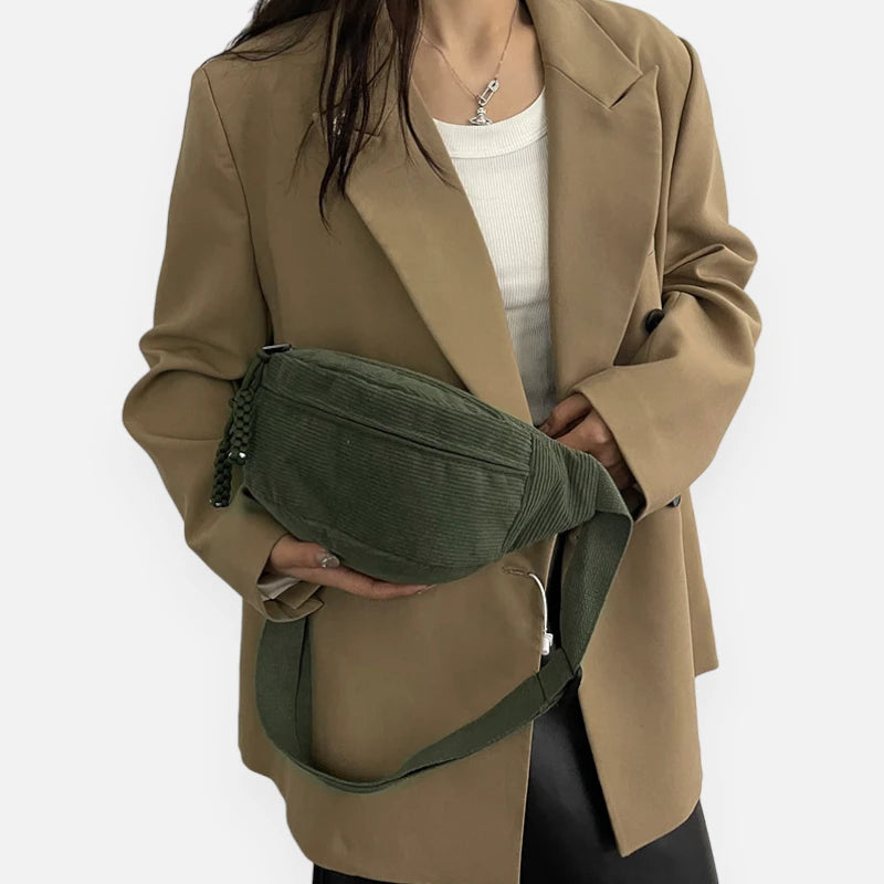 Sac banane velours côtelé tendance Alice