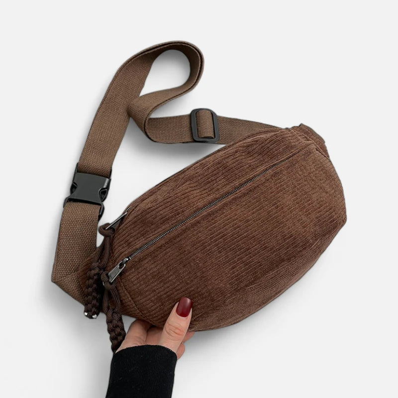 Sac banane velours côtelé tendance Alice