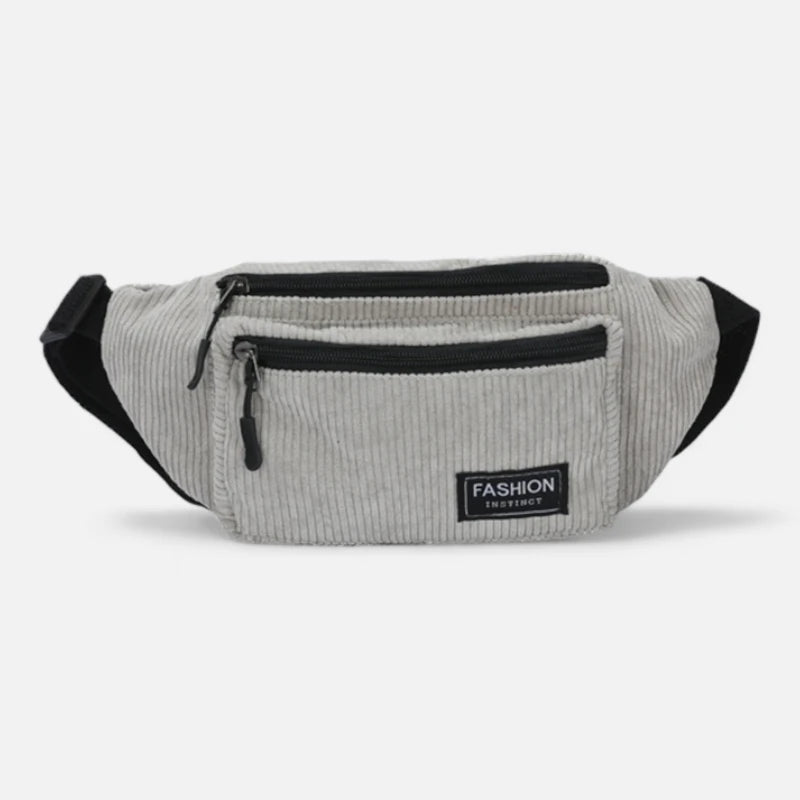 Sac banane velours côtelé rectangulaire Emma