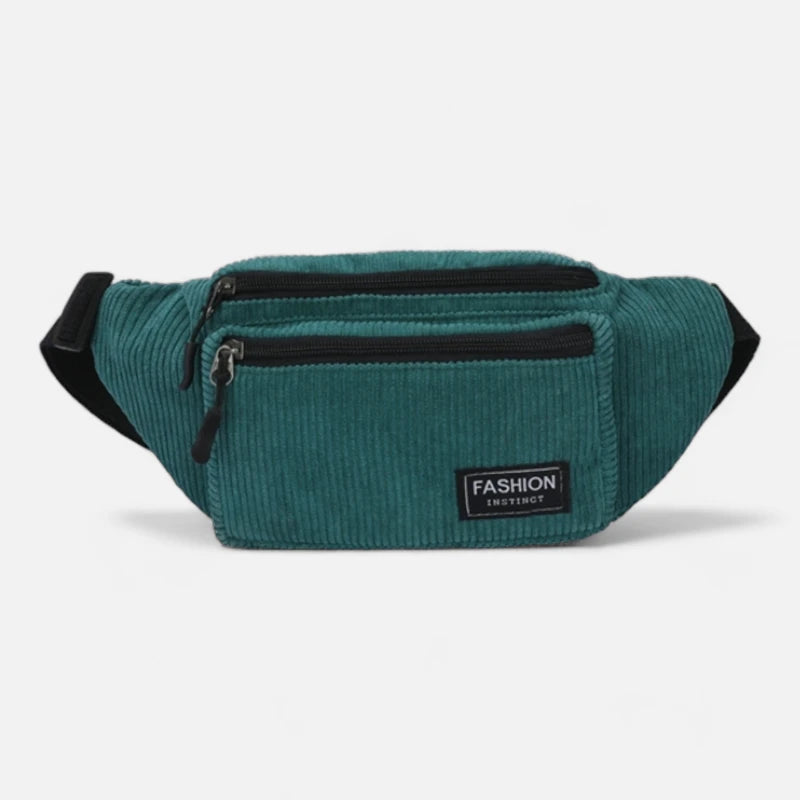 Sac banane velours côtelé rectangulaire Emma