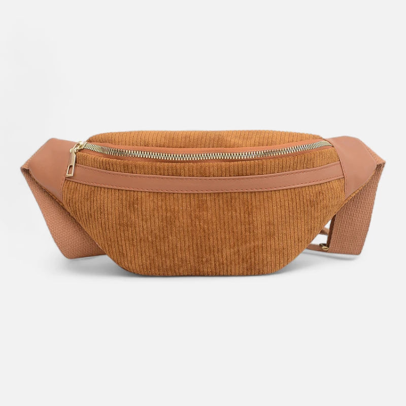 Sac banane velours côtelé chic Viviane