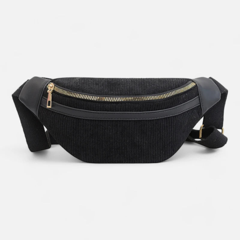 Sac banane velours côtelé chic Viviane