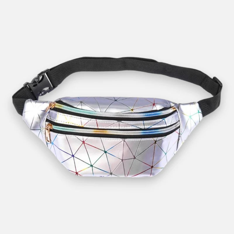 Sac banane holographique en cuir tendance Solange