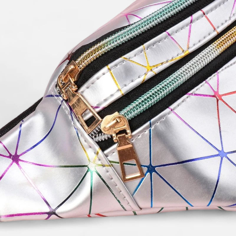 Sac banane holographique en cuir tendance Solange