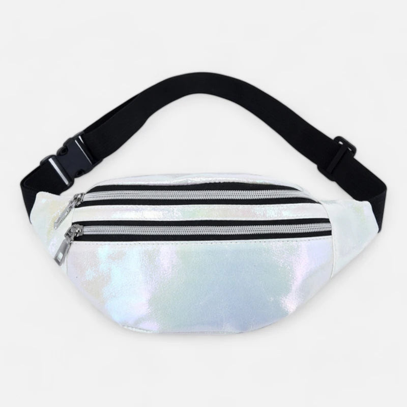 Sac banane holographique en cuir tendance Luna