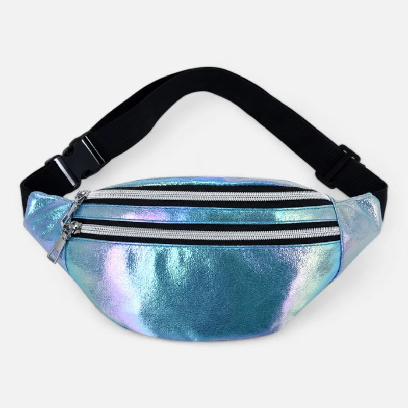 Sac banane holographique en cuir tendance Luna