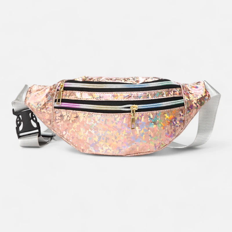 Sac banane brillant holographique tendance Alizée
