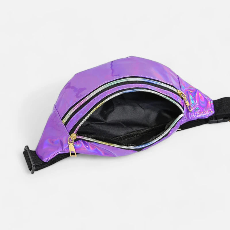 Sac banane holographique brillant tendance Mélodie