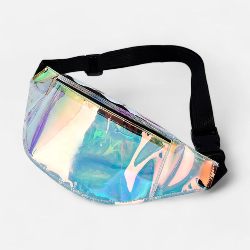 Sac banane holographique transparent tendance Celeste