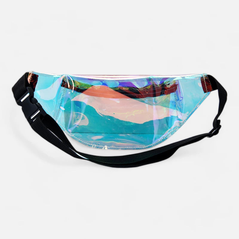 Sac banane holographique transparent tendance Celeste