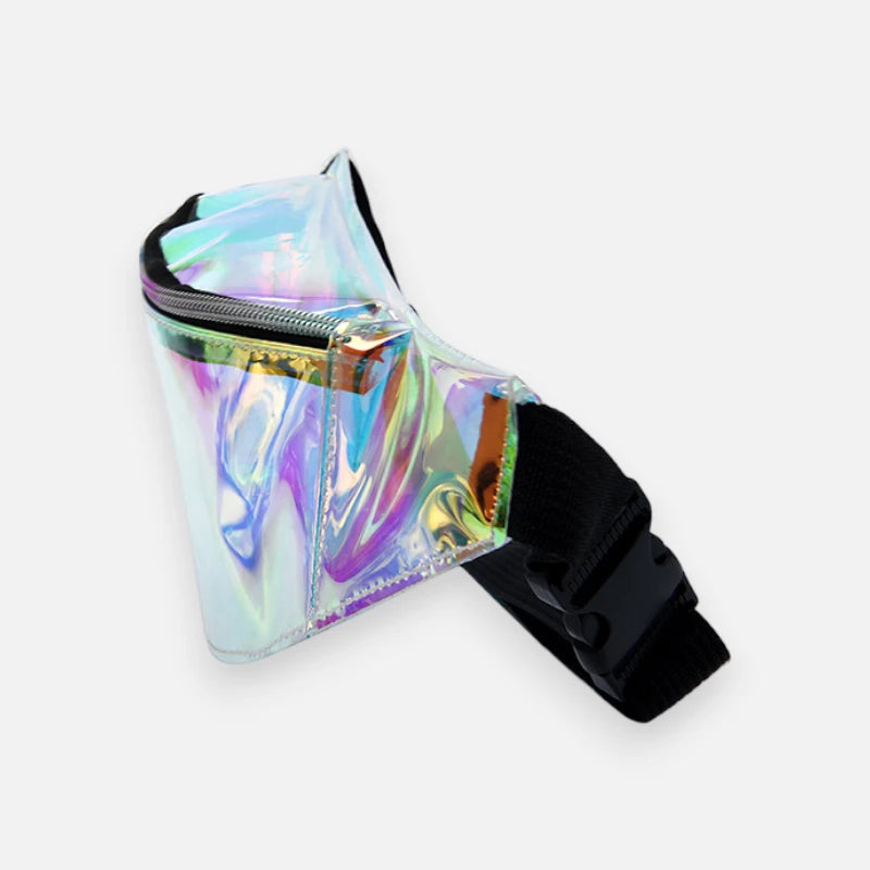 Sac banane holographique transparent tendance Celeste