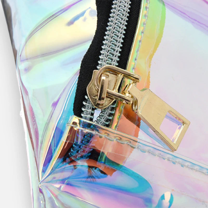 Sac banane holographique transparent tendance Celeste