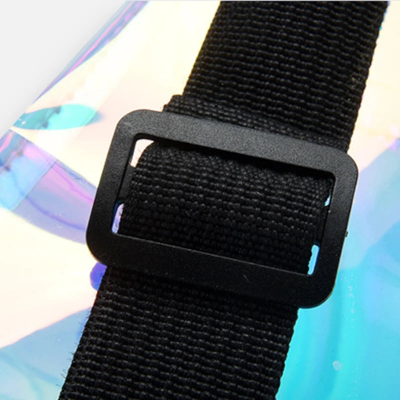 Sac banane holographique transparent tendance Celeste