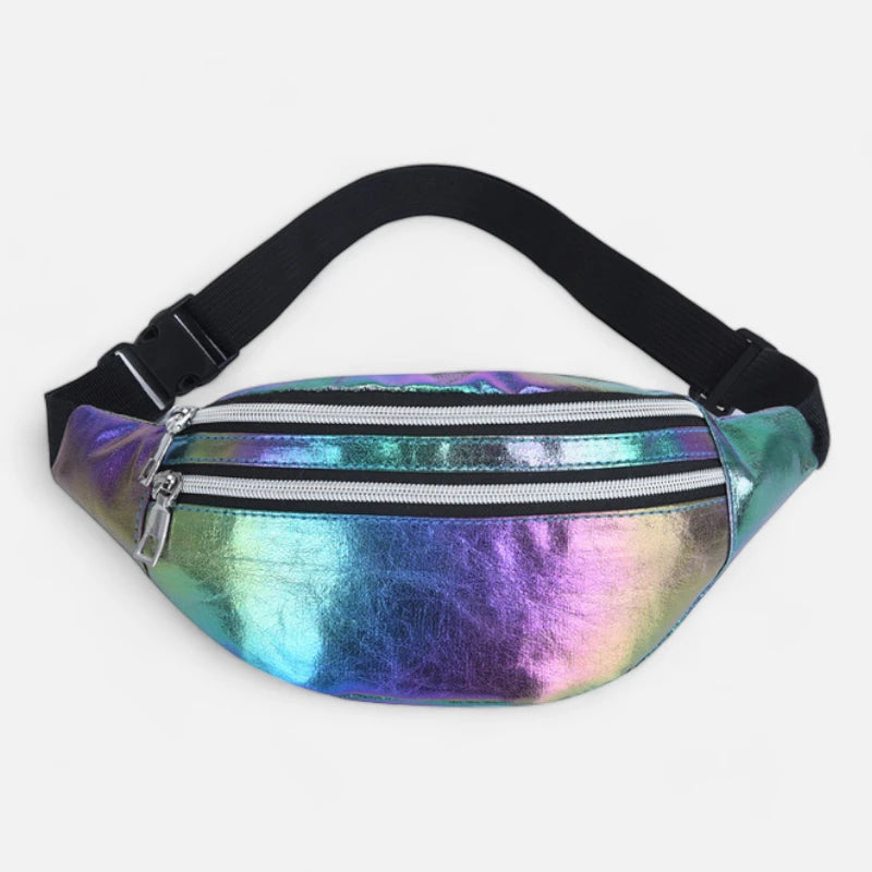 Sac banane holographique en cuir tendance Luna