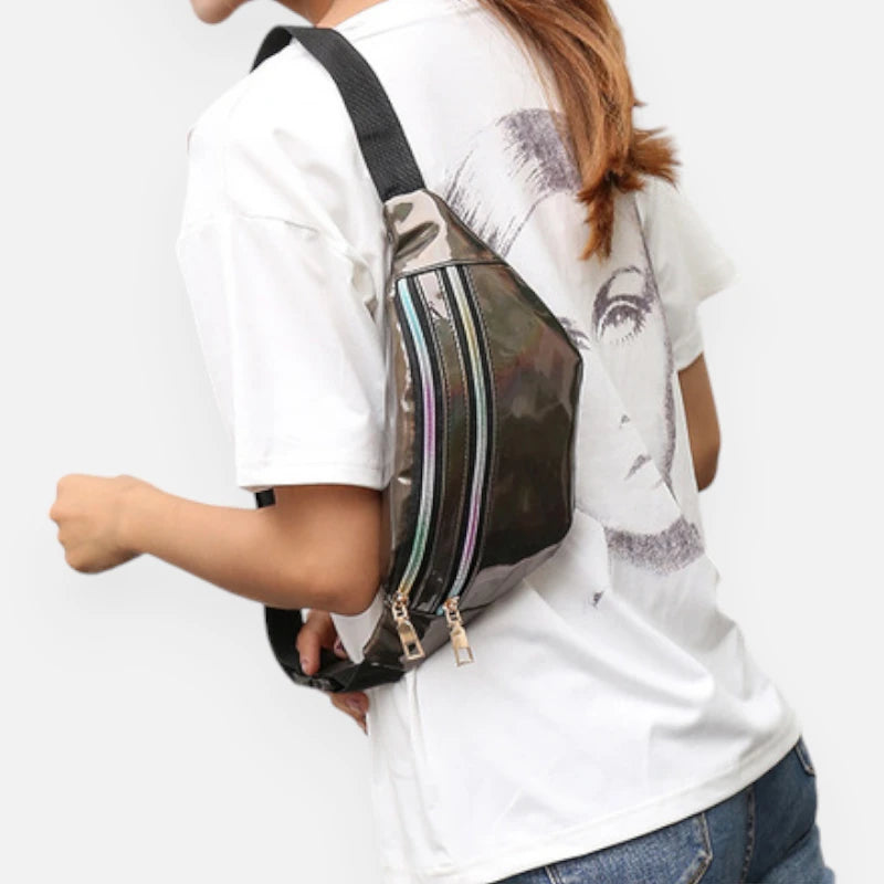 Sac banane holographique brillant tendance Mélodie