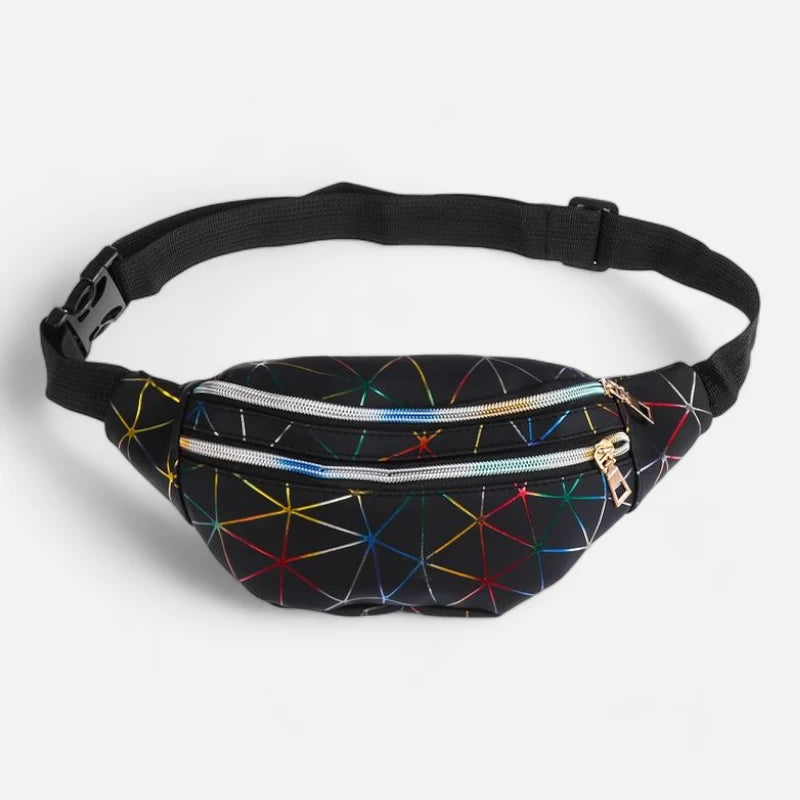 Sac banane holographique en cuir tendance Solange