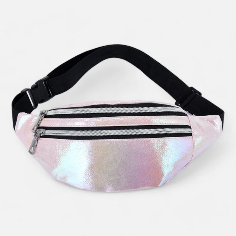 Sac banane holographique en cuir tendance Luna