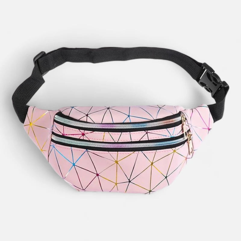 Sac banane holographique en cuir tendance Solange