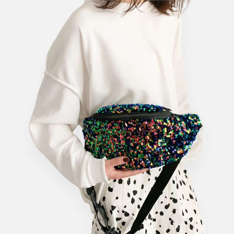 Grand sac banane sequin tendance Stella