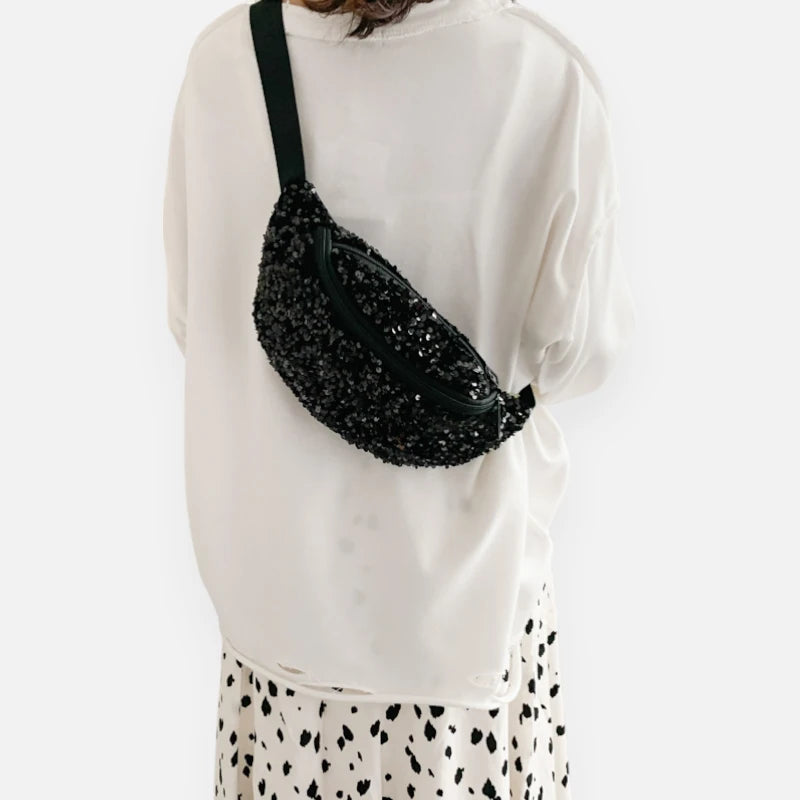 Grand sac banane sequin tendance Stella