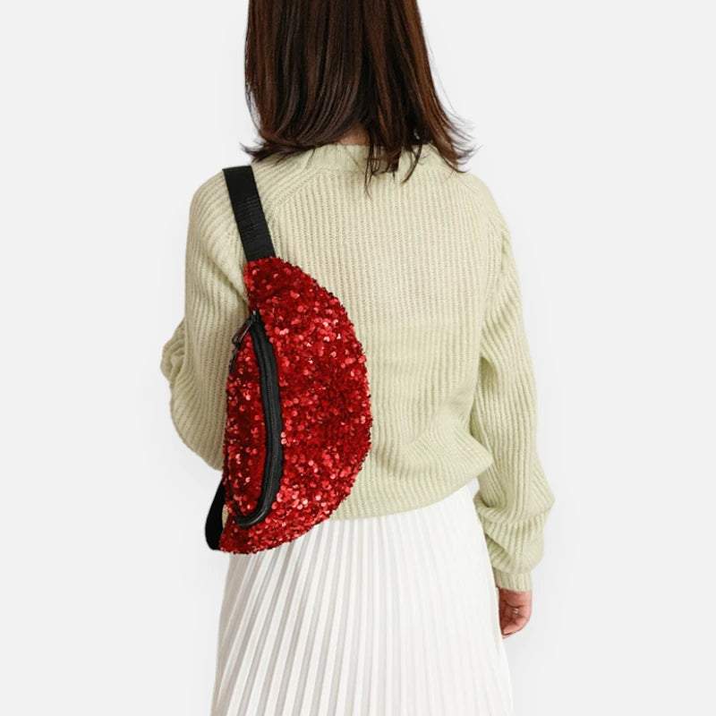 Grand sac banane sequin tendance Stella