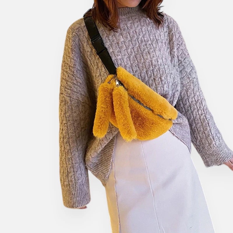 Sac banane peluche chic Clarisse