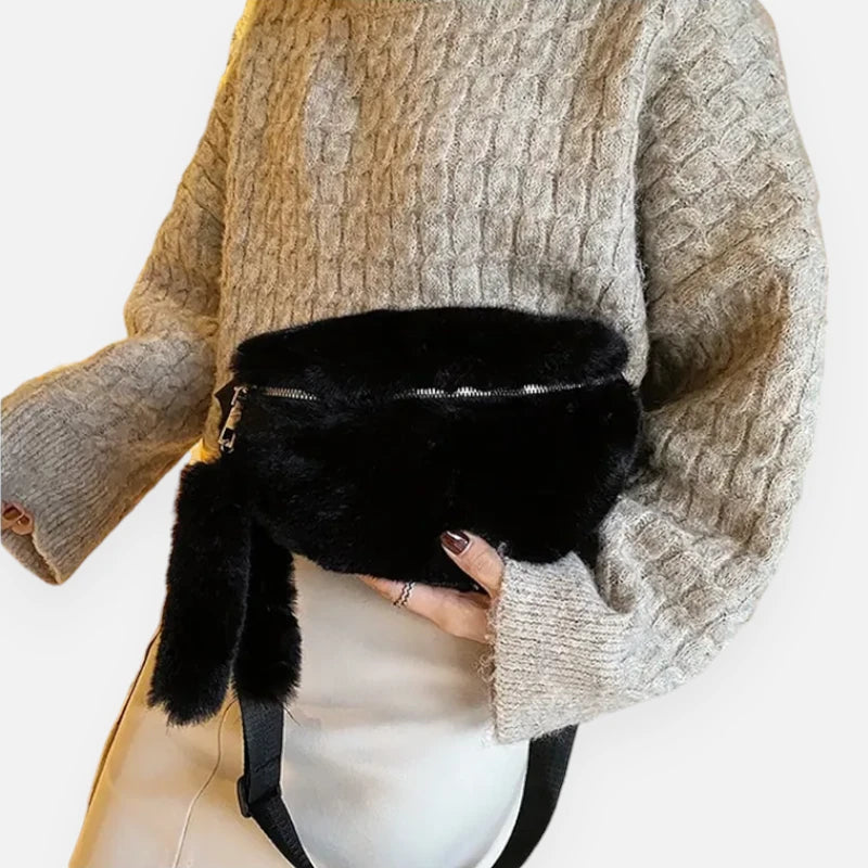 Sac banane peluche chic Clarisse