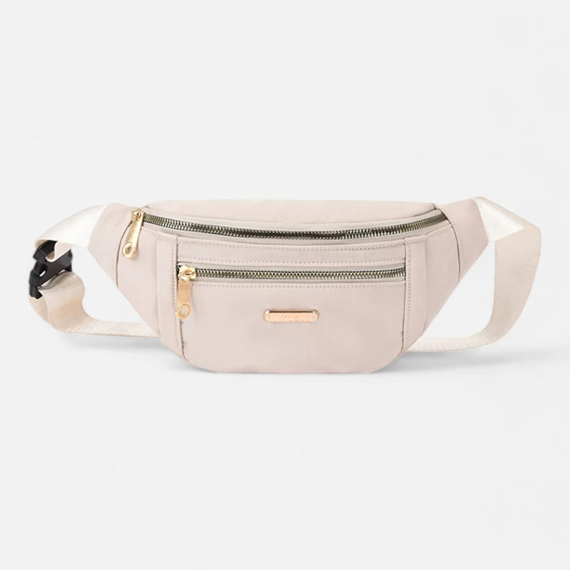 Sac banane tissu à fermeture doré Chantal