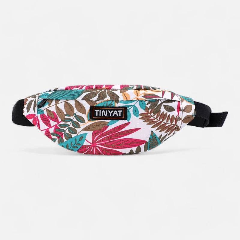 Sac banane tissu à motif feuillage tendance Camilla