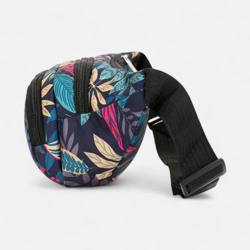 Sac banane tissu à motif feuillage tendance Paulette